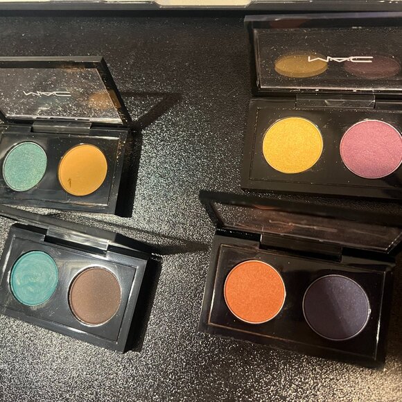 MAC Cosmetics 4 sets of eyeshadows (8 total) (swatched but barely used!) - Picture 2 of 4
